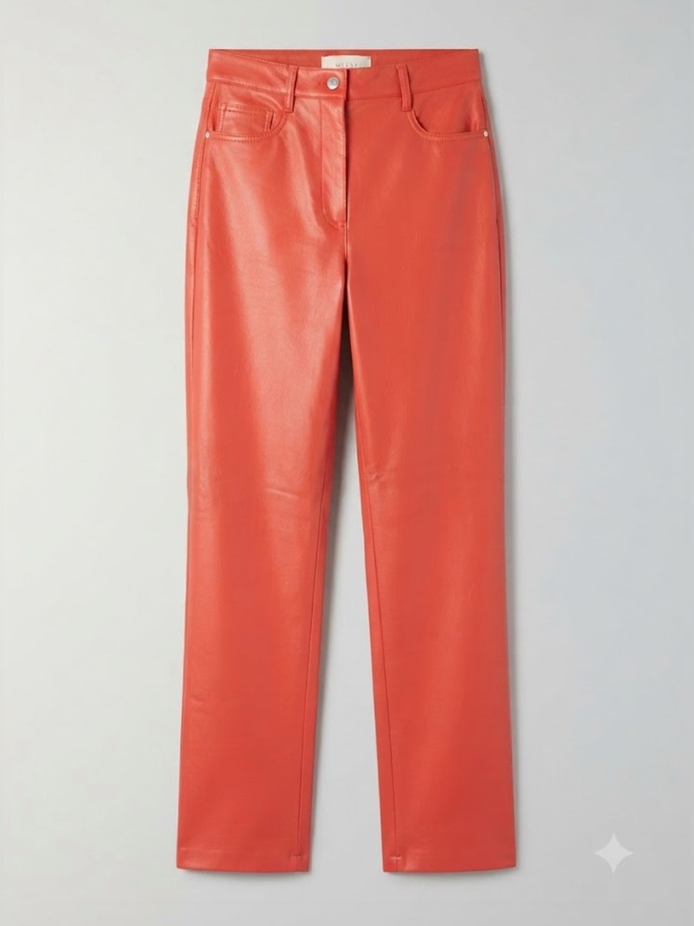 Aritzia Wilfred Melina Straight Leg High Waisted Leather Pants